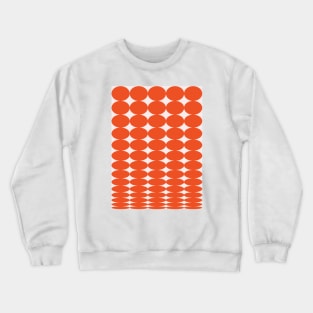 Retro Round Pattern - Orange Crewneck Sweatshirt